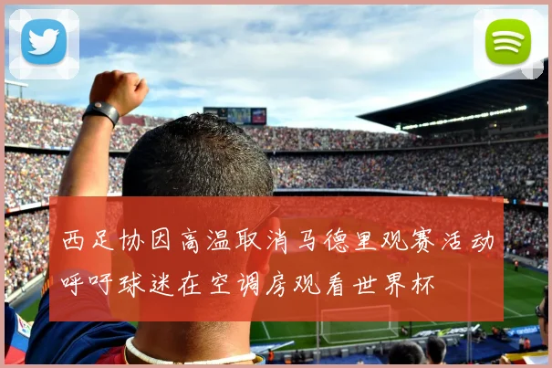 西足协因高温取消马德里观赛活动呼吁球迷在空调房观看世界杯